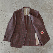 Load image into Gallery viewer, GEORGES 2 Button Notch Plaid with Fuscia Overcheck Jacket in Marling & Evans cloth