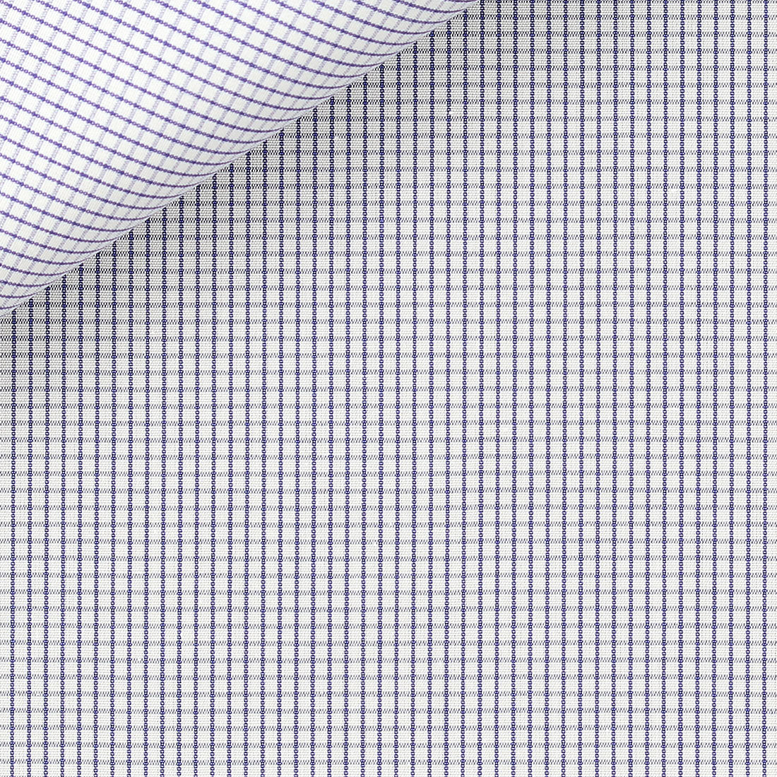 Silver Mini Check 100/2 fabric by Thomas Mason Bespoke – Fayad