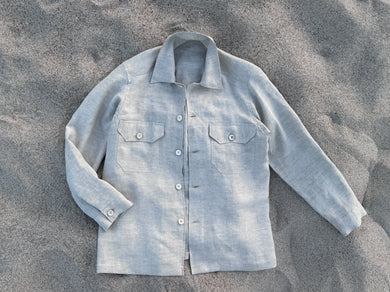 ZIGGY CPO Shirt in Pegaso Linen by Solbiati
