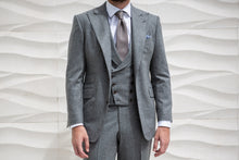Load image into Gallery viewer, ELIE Peaked Lapel 3 Pcs Flannel Suit