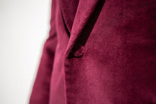 Load image into Gallery viewer, ALFIE Ruby Velvet 1 Button Shawl Dinner Jacket