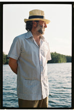 Load image into Gallery viewer, Coggins Cabana in Light Seersucker fabric by Thomas Mason