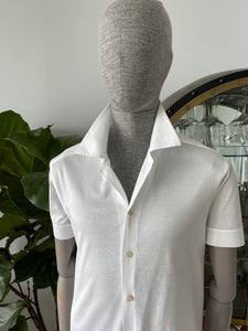 TOM Camp Shirt in Flore Pique fabric by Thomas Mason