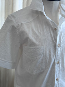 ERNIE Cabana in Light Seersucker fabric by Thomas Mason