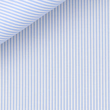 Cargar imagen en el visor de la galería, Bespoke Guayabera in Royal Twill  100/2 Bengal Stripe cloth by Thomas Mason