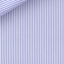 Cargar imagen en el visor de la galería, Bespoke Guayabera in Royal Twill  100/2 Bengal Stripe cloth by Thomas Mason