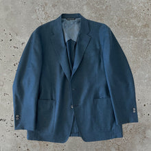 Load image into Gallery viewer, GEORGES 2 Button Petrol Hopsack Jacket in Marling &amp; Evans cloth