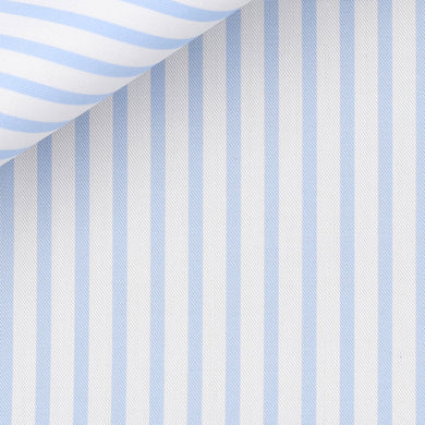 Bespoke Shirt in Royal Twill 100/2 Awning Stripe cloth by Thomas Mason