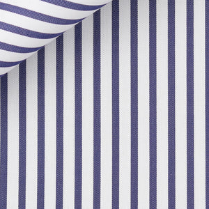 Bespoke Guayabera in Royal Twill 100/2 Awning Stripe cloth by Thomas Mason