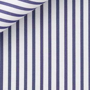 Bespoke Shirt in Royal Twill 100/2 Awning Stripe cloth by Thomas Mason