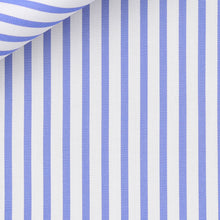Cargar imagen en el visor de la galería, Bespoke Shirt in Royal Twill 100/2 Awning Stripe cloth by Thomas Mason