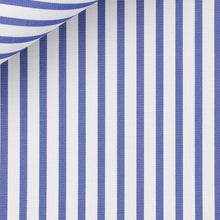 Cargar imagen en el visor de la galería, Bespoke Shirt in Royal Twill 100/2 Awning Stripe cloth by Thomas Mason