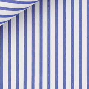 Bespoke Shirt in Royal Twill 100/2 Awning Stripe cloth by Thomas Mason