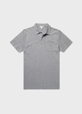 Riviera Polo Shirt in Grey Melange