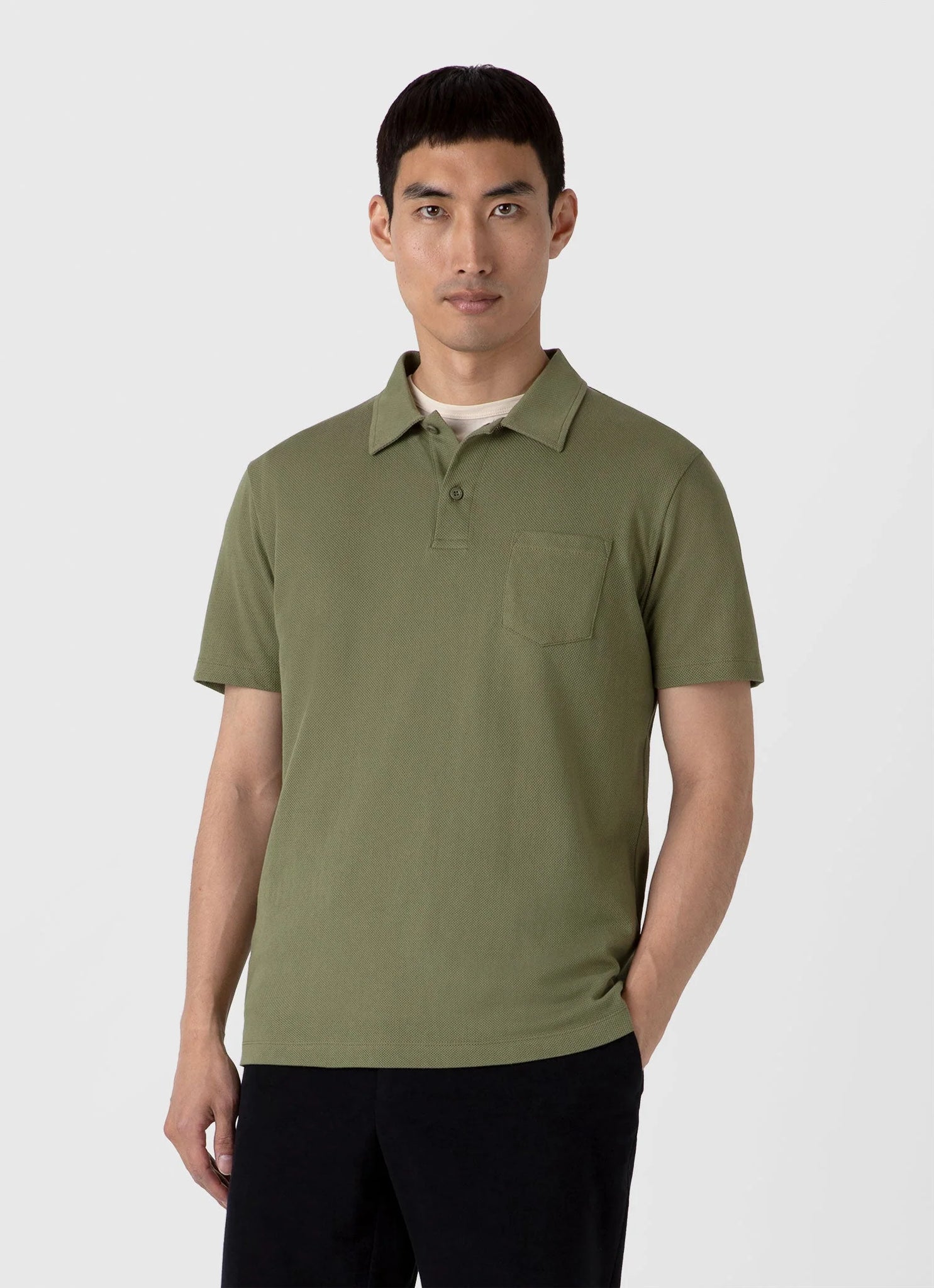 moss green polo Riviera Polo Shirt in Moss Green – Fayad