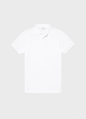 Pique Polo Shirt in White