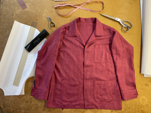 PABLO Overshirt in Summertime 49% Wool 30% Silk 21% Linen Loro Piana cloth