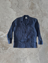 Cargar imagen en el visor de la galería, COOP Guayabera in Sahara Navy Linen