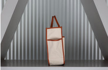 Load image into Gallery viewer, MAX canvas tote  Made in USA with leather piping.