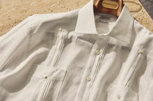 Load image into Gallery viewer, PRESIDENTIAL Linen Guayabera in Sahara Linen from Thomas Mason