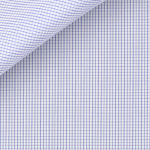 Load image into Gallery viewer, Silver Mini Check 100/2 fabric by Thomas Mason Bespoke