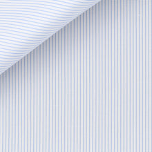 Cargar imagen en el visor de la galería, Bespoke Shirt in Silver Pin Stripe 100/2 fabric by Thomas Mason Bespoke