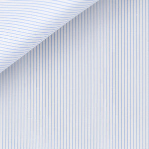 Bespoke Shirt in Silver Pin Stripe 100/2 fabric by Thomas Mason Bespoke