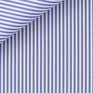 Bespoke Shirt in Silver Candy Stripe 100/2 fabric by Thomas Mason Bespoke