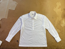 Cargar imagen en el visor de la galería, CAPRI White Popover Shirt in Flore Pique by Thomas Mason