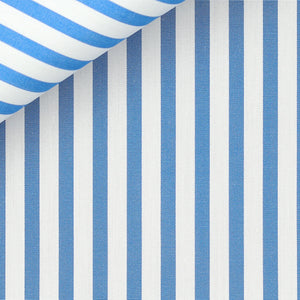 Silver Awning Stripe (I) 100/2 fabric by Thomas Mason Bespoke*