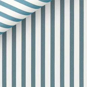 Silver Awning Stripe (I) 100/2 fabric by Thomas Mason Bespoke*