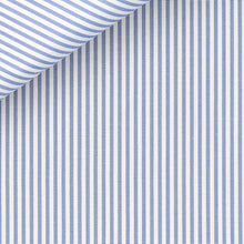 Cargar imagen en el visor de la galería, Bespoke Shirt in Silver Ticking Stripe 100/2 fabric by Thomas Mason Bespoke