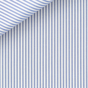 Bespoke Shirt in Silver Ticking Stripe 100/2 fabric by Thomas Mason Bespoke