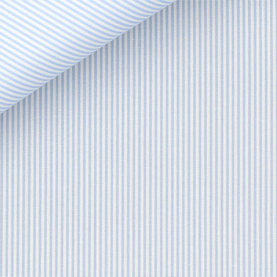 Silver Bengal Stripe (II) 100/2 fabric by Thomas Mason Bespoke*