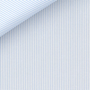 Silver Bengal Stripe (II) 100/2 fabric by Thomas Mason Bespoke*