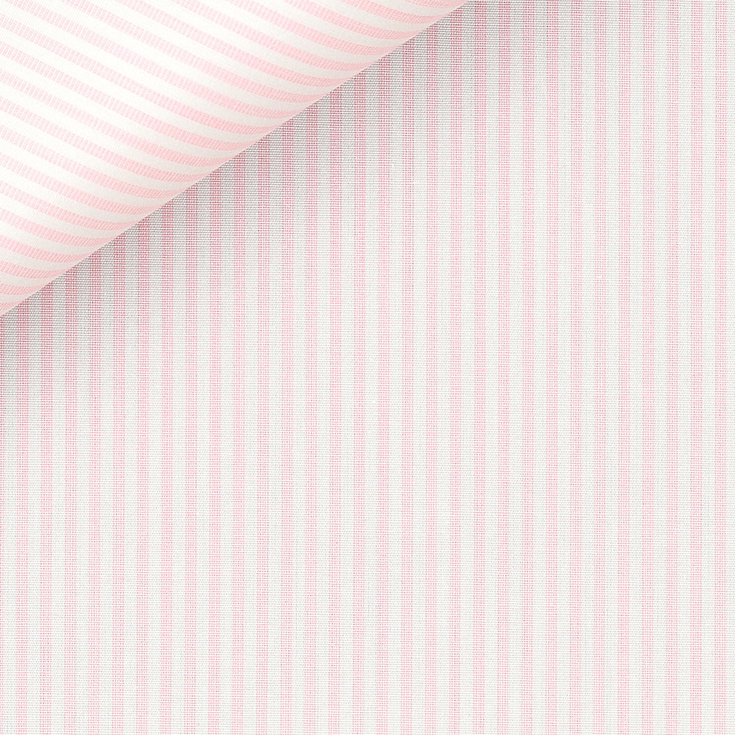 Bespoke Shirt in Silver Ticking Stripe 100/2 fabric by Thomas Mason Bespoke