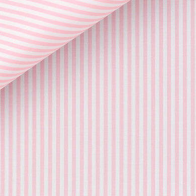 Bespoke Shirt in Silver Candy Stripe 100/2 fabric by Thomas Mason Bespoke