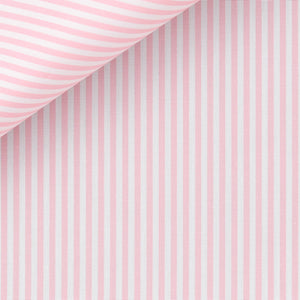 Bespoke Shirt in Silver Candy Stripe 100/2 fabric by Thomas Mason Bespoke
