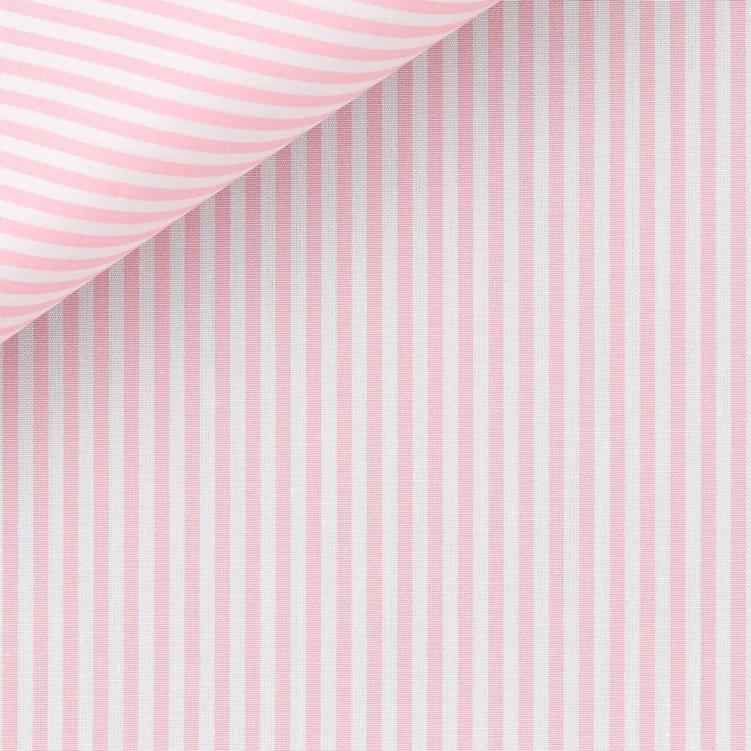 Bespoke Shirt in Silver Candy Stripe 100/2 fabric by Thomas Mason Bespoke
