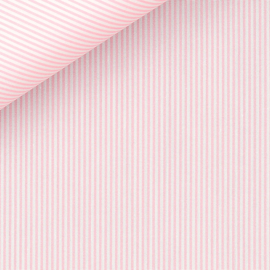Silver Bengal Stripe (I) 100/2 fabric by Thomas Mason Bespoke*