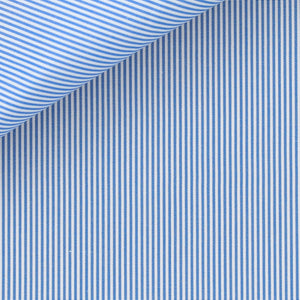 Silver Bengal Stripe (II) 100/2 fabric by Thomas Mason Bespoke*