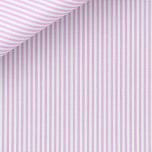 Cargar imagen en el visor de la galería, Bespoke Shirt in Silver Ticking Stripe 100/2 fabric by Thomas Mason Bespoke