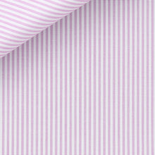 Cargar imagen en el visor de la galería, Bespoke Shirt in Silver Ticking Stripe 100/2 fabric by Thomas Mason Bespoke