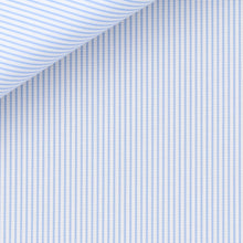 Cargar imagen en el visor de la galería, Portland Pinstripe Stripe 120/2 fabric by Thomas Mason Bespoke