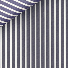 Load image into Gallery viewer, Portland Blue Stripes 120/2 fabric by Thomas Mason Bespoke