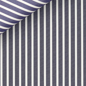 Portland Blue Stripes 120/2 fabric by Thomas Mason Bespoke