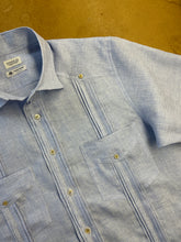 Cargar imagen en el visor de la galería, ADAM Short Sleeve Guayabera in Houndstooth Linen