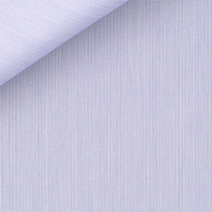 Bespoke Shirt in Silver Hairline Stripe 100/2 fabric by Thomas Mason Bespoke