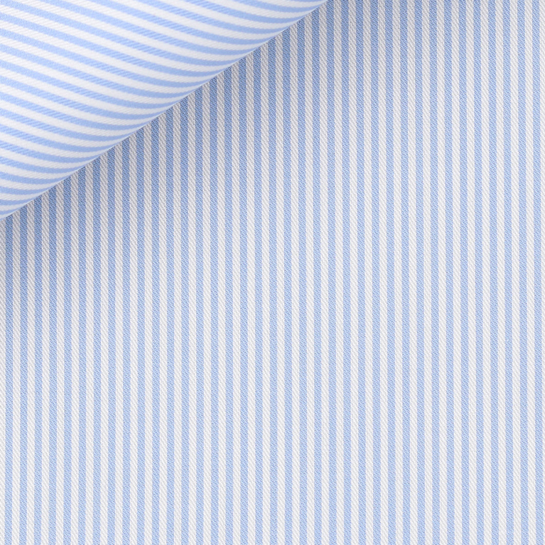 Bespoke Shirt in Royal Twill  100/2 Bengal Stripe cloth by Thomas Mason