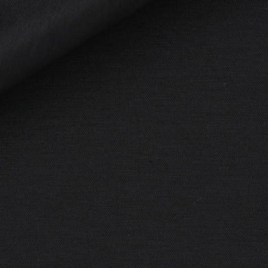 Black Shirt in Alysson Cotton Jersey Fabric by Thomas Mason